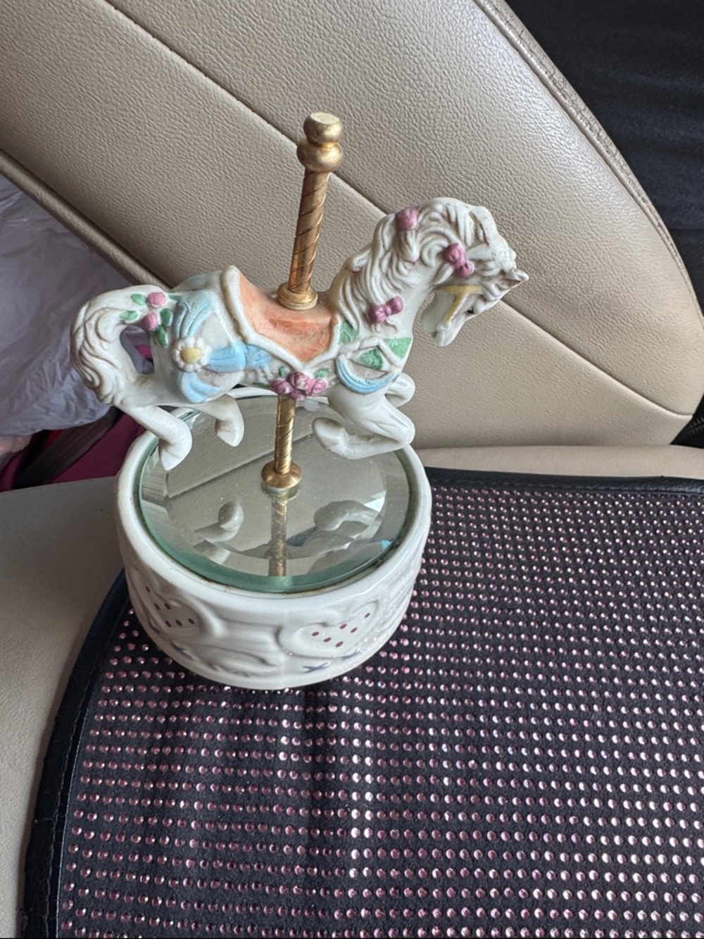 6” Musical Wind-Up Horse Vintage Figurine